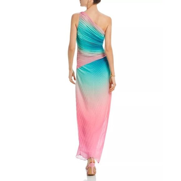 Rococo Sand Maxi Dress in Ombre Small New Womens One Shoulder Cocktail - Picture 10 of 16